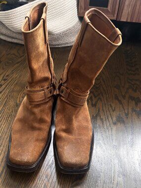Kenneth Cole Leather Motorcyle Boots